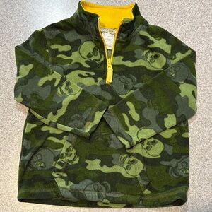 Arizona Camo Fleece Pullover Kangaroo Pocket Green 4T